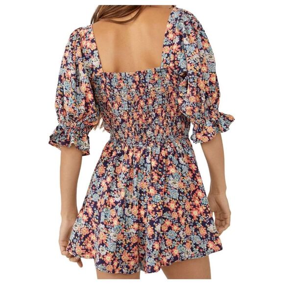 Free People Show Me Love Linen Blend Romper Size Small - Picture 2 of 8